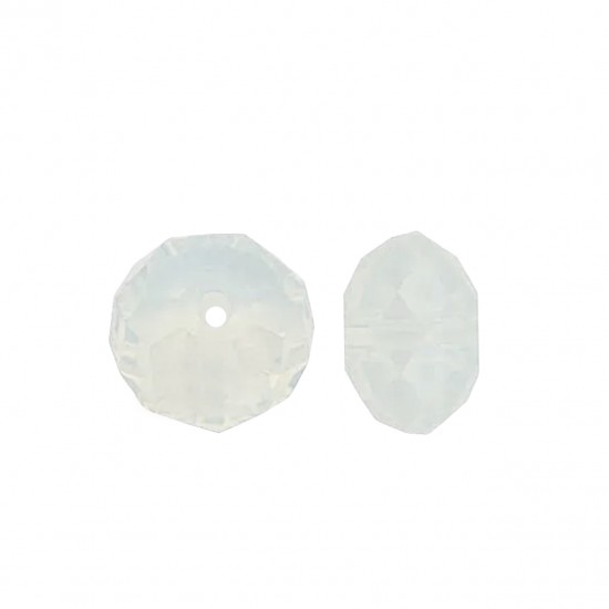 Χάντρες Γυάλινες 12mm (Κλωστή 72 χάντρες) - White Opal