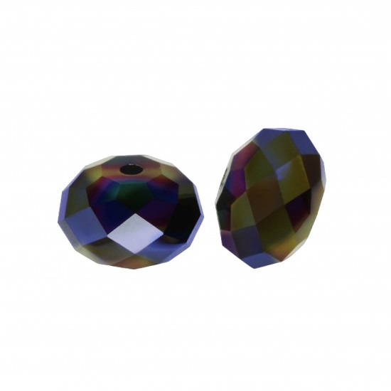 Χάντρες Γυάλινες 12mm (Κλωστή 72 χάντρες) - Metallic Blue