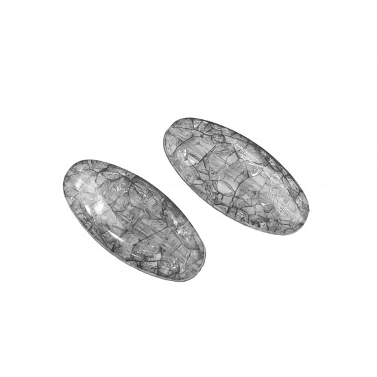 Χάντρες Ακρυλικές 49x24mm (12 τεμ) - Μαύρο