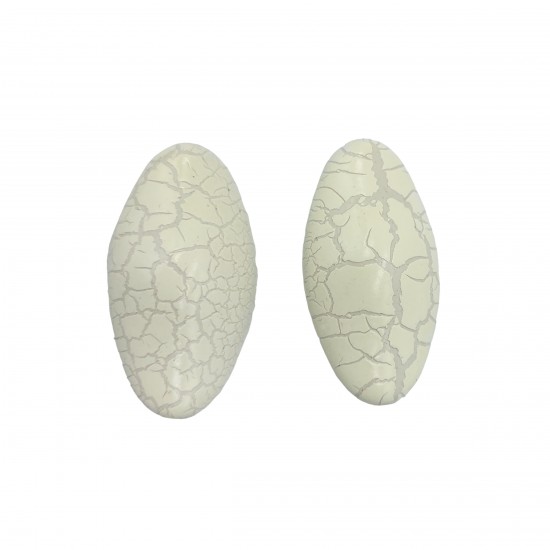 Χάντρες Ακρυλικές 40x21mm (10 τεμ) - Άσπρο