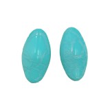 Χάντρες Ακρυλικές 40x21mm (10 τεμ) - Τυρκουάζ