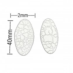Χάντρες Ακρυλικές 40x21mm (10 τεμ) - Γκρι