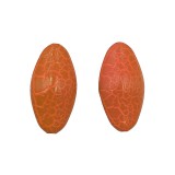 Χάντρες Ακρυλικές 40x21mm (10 τεμ) - Πορτοκαλί