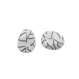 Χάντρες Ακρυλικές 25x16mm (15 τεμ) - Άσπρο