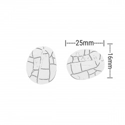 Χάντρες Ακρυλικές 25x16mm (15 τεμ) - Άσπρο