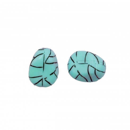 Χάντρες Ακρυλικές 25x16mm (15 τεμ) - Γαλάζιο