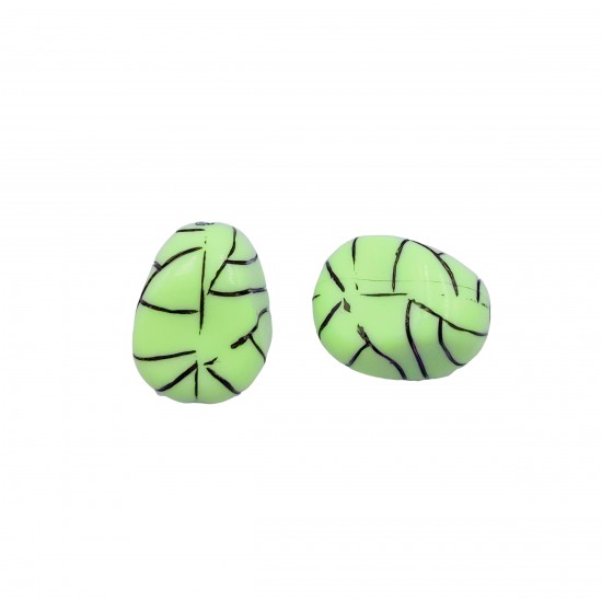 Χάντρες Ακρυλικές 25x16mm (15 τεμ) - Πράσινο Χάντρες Ακρυλικές 25x16mm (15 τεμ) - Πράσινο