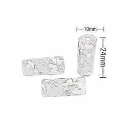 Χάντρες Ακρυλικές 24x10mm (15 τεμ) - Εκρού