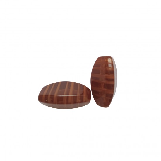 Χάντρες Ακρυλικές 28x15mm (15 τεμ) - Καφέ