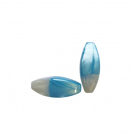 Χάντρες Ακρυλικές 31x11mm (15 τεμ) - Γαλάζιο