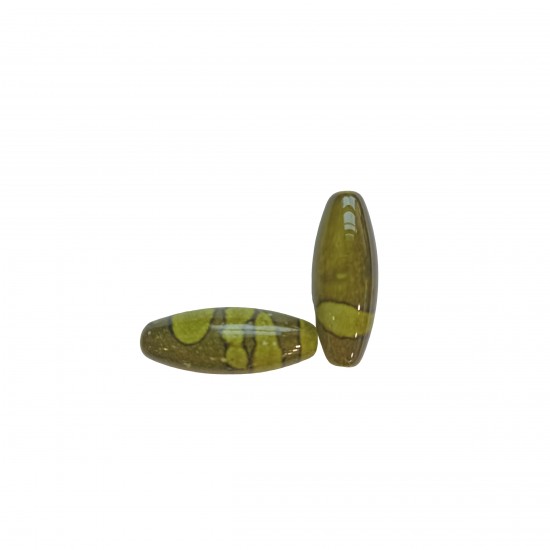 Χάντρες Ακρυλικές 31x12mm (15 τεμ) - Πράσινο