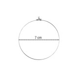 Κρίκοι Σκουλαρικιών 70mm (12 τεμ) - Ασημί Κρίκοι Σκουλαρικιών 70mm (12 τεμ) - Ασημί