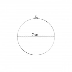 Κρίκοι Σκουλαρικιών 70mm (12 τεμ) - Ασημί