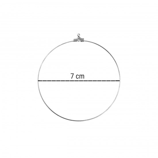 Κρίκοι Σκουλαρικιών 70mm (12 τεμ) - Ασημί Κρίκοι Σκουλαρικιών 70mm (12 τεμ) - Ασημί
