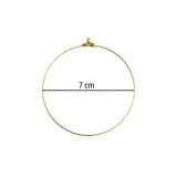 Κρίκοι Σκουλαρικιών 70mm (12 τεμ) - Χρυσό