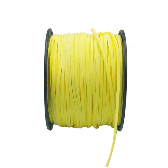 Κορδόνια Σουέντ 3x1,5mm (10 μέτρα) - Κίτρινο Κορδόνια Σουέντ 3x1,5mm (10 μέτρα) - Κίτρινο