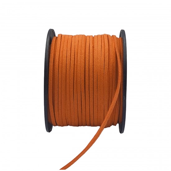 Κορδόνια Σουέντ 3x1,5mm (10 μέτρα) - Πορτοκαλί