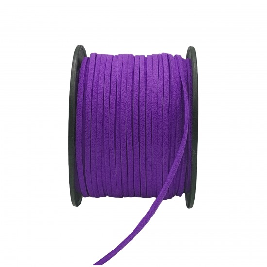 Κορδόνια Σουέντ 3x1,5mm (10 μέτρα) - Μωβ