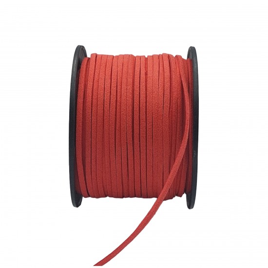 Κορδόνια Σουέντ 3x1,5mm (10 μέτρα) - Κοραλί