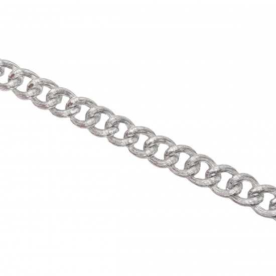 Αλυσίδες Αλουμίνιο 21x17mm (2 μέτρα) - Ασημί