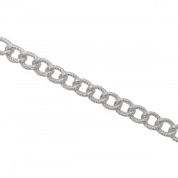 Αλυσίδες Αλουμίνιο 28x20mm (1 μέτρο) - Ασημί