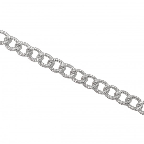 Αλυσίδες Αλουμίνιο 28x20mm (1 μέτρο) - Ασημί