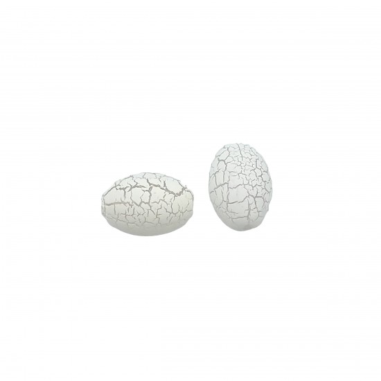 Χάντρες Ακρυλικές 20x14mm (20 τεμ) - Άσπρο