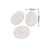 Χάντρες Ακρυλικές 29x22mm (15 τεμ) - Μπεζ