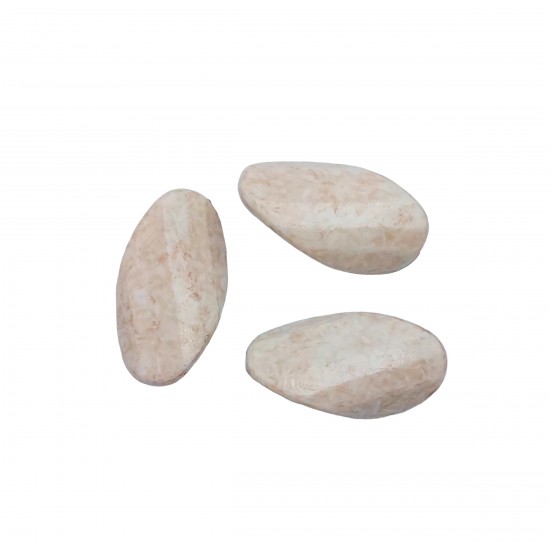 Χάντρες Ακρυλικές 32x17mm (15 τεμ) - Μπεζ