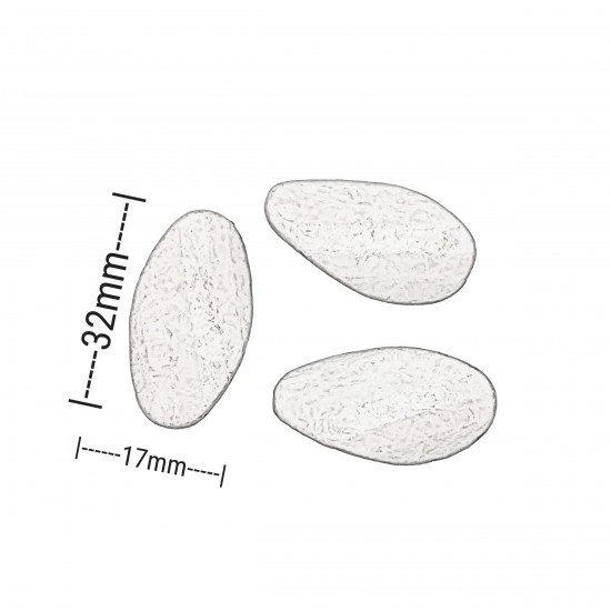 Χάντρες Ακρυλικές 32x17mm (15 τεμ) - Τυρκουάζ