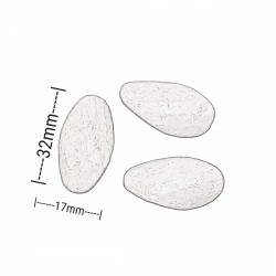 Χάντρες Ακρυλικές 32x17mm (15 τεμ) - Μωβ