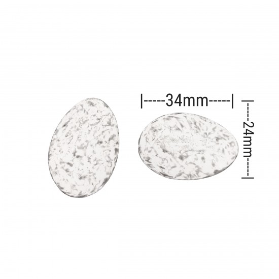 Χάντρες Ακρυλικές 34x24mm (15 τεμ) - Μπεζ