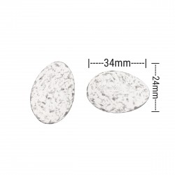 Χάντρες Ακρυλικές 34x24mm (15 τεμ) - Καφέ