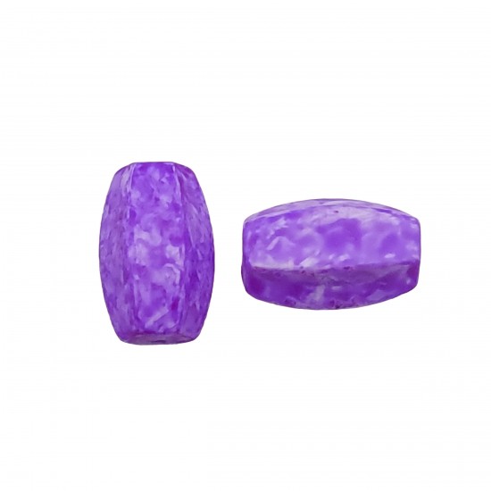 Χάντρες Ακρυλικές 27x16mm (12 τεμ) - Μωβ