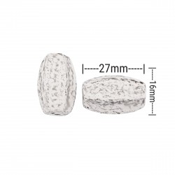 Χάντρες Ακρυλικές 27x16mm (12 τεμ) - Μωβ