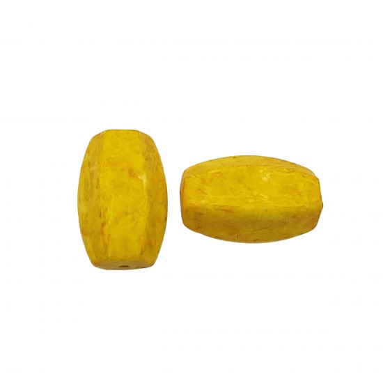 Χάντρες Ακρυλικές 27x16mm (12 τεμ) - Κίτρινο