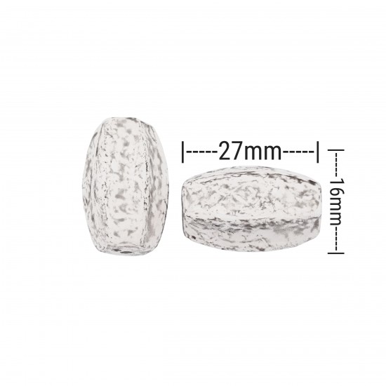 Χάντρες Ακρυλικές 27x16mm (12 τεμ) - Κίτρινο