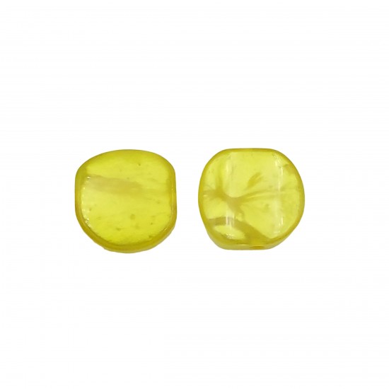 Χάντρες Ακρυλικές 21x22mm (20 τεμ) - Κίτρινο