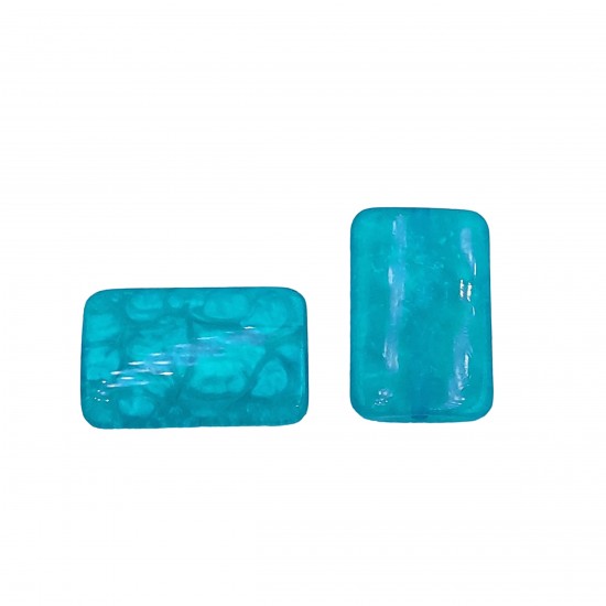 Χάντρες Ακρυλικές 36x23mm (10 τεμ) - Τυρκουάζ