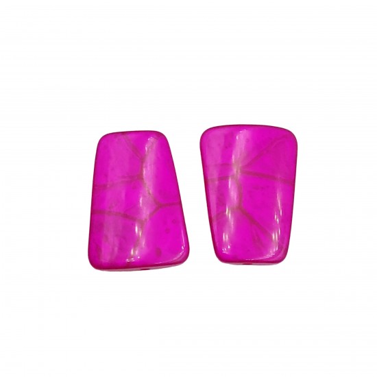 Χάντρες Ακρυλικές 41x26-29mm (10 τεμ) - Φούξια