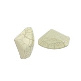 Χάντρες Ακρυλικές 37x23mm (12 τεμ) - Άσπρο