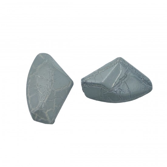 Χάντρες Ακρυλικές 37x23mm (12 τεμ) - Γκρι