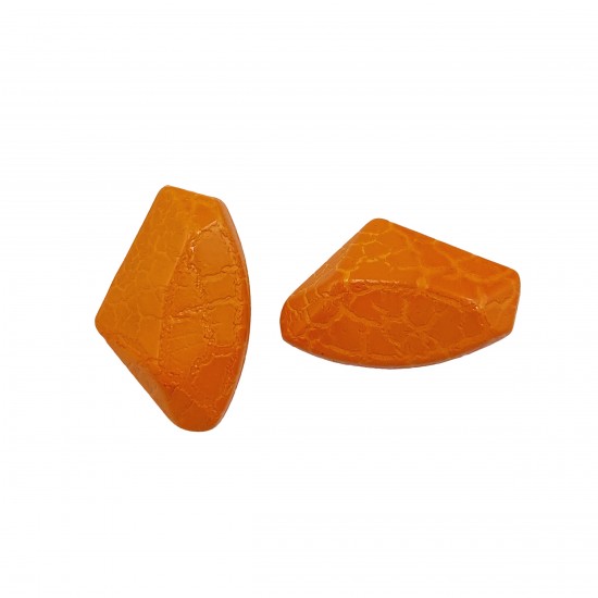 Χάντρες Ακρυλικές 37x23mm (12 τεμ) - Πορτοκαλί
