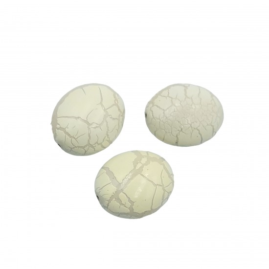 Χάντρες Ακρυλικές 24x20mm (20 τεμ) - Άσπρο