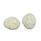 Χάντρες Ακρυλικές 30x25mm (12 τεμ) - Άσπρο