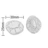 Χάντρες Ακρυλικές 30x25mm (12 τεμ) - Μπεζ