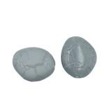 Χάντρες Ακρυλικές 30x25mm (12 τεμ) - Γκρι