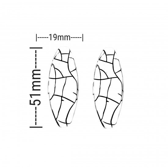 Χάντρες Ακρυλικές 51x19mm (8 τεμ) - Άσπρο Χάντρες Ακρυλικές 51x19mm (8 τεμ) - Άσπρο