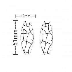 Χάντρες Ακρυλικές 51x19mm (8 τεμ) - Πράσινο