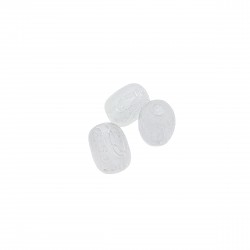 Χάντρες Ακρυλικές 14x11mm (50 τεμ) - Άσπρο Ματ